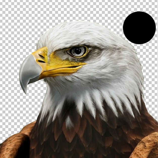 a picture of an eagle with a circle in the middle of it