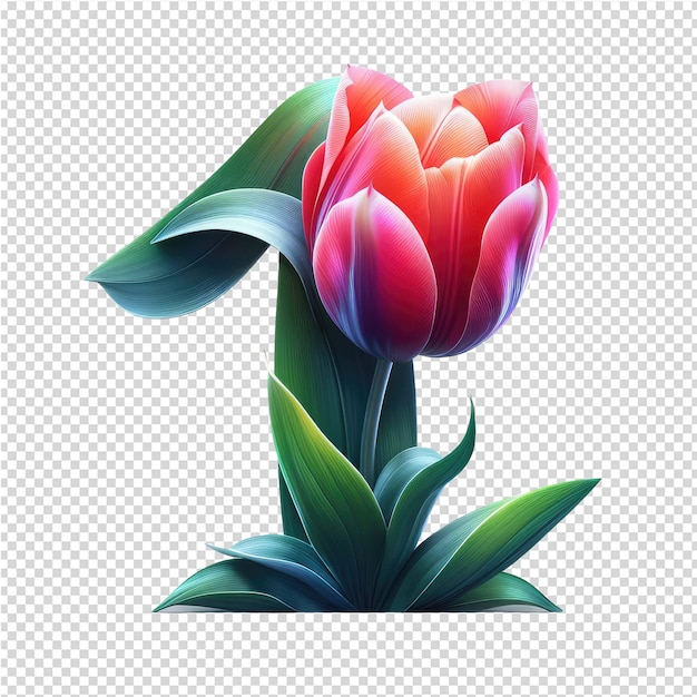 PSD a picture of a flower with a picture of a tulip