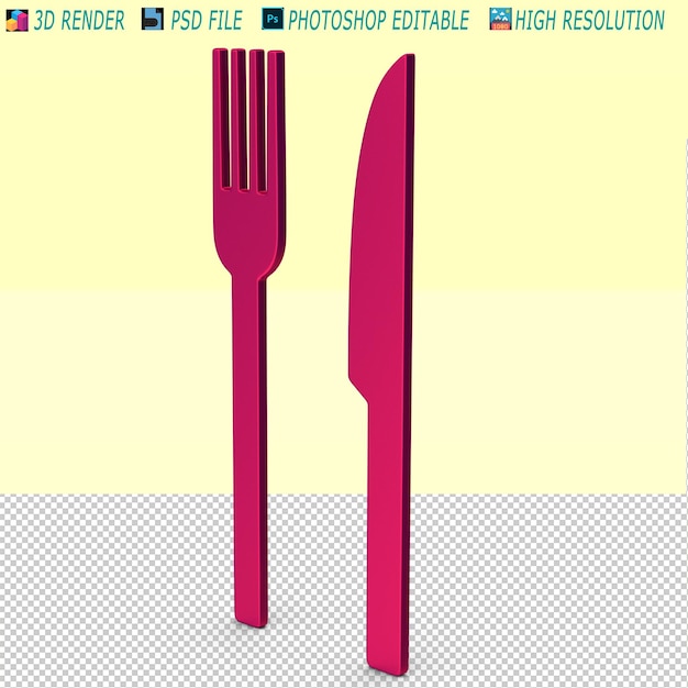 PSD a picture of a fork and a picture of a fork