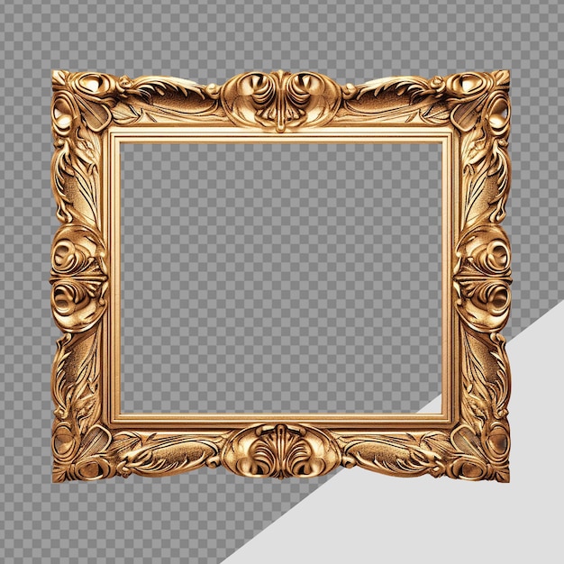 Picture frame png isolated on transparent background