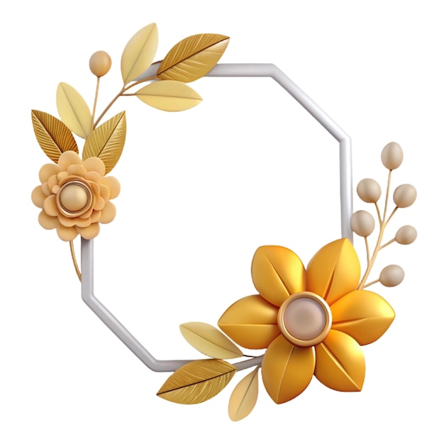 PSD a picture of a frame with flowers and a frame that says quot flowers quot