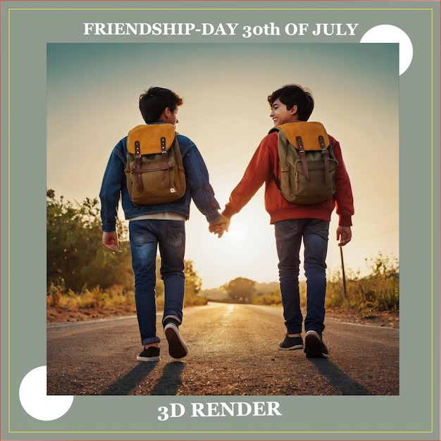 a picture of a friendship day with two boys holding hands