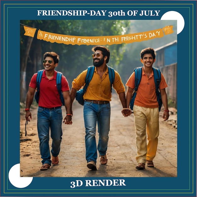 a picture of a friendship day with two men holding hands