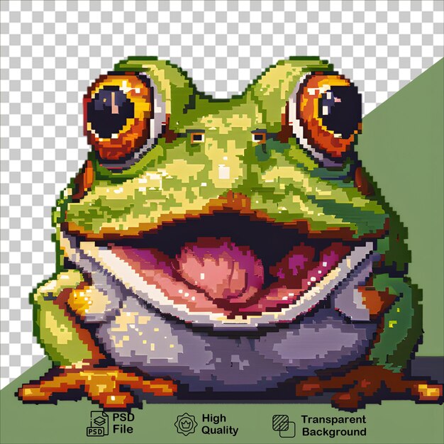 PSD a picture of a frog with a picture of a frog with a mouth full of seeds