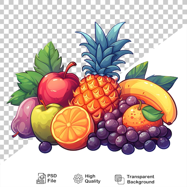 PSD a picture of a fruit that is on a transparent background with png file