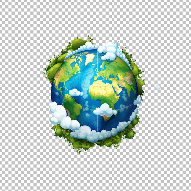 a picture of a globe with the clouds on white transparent background png