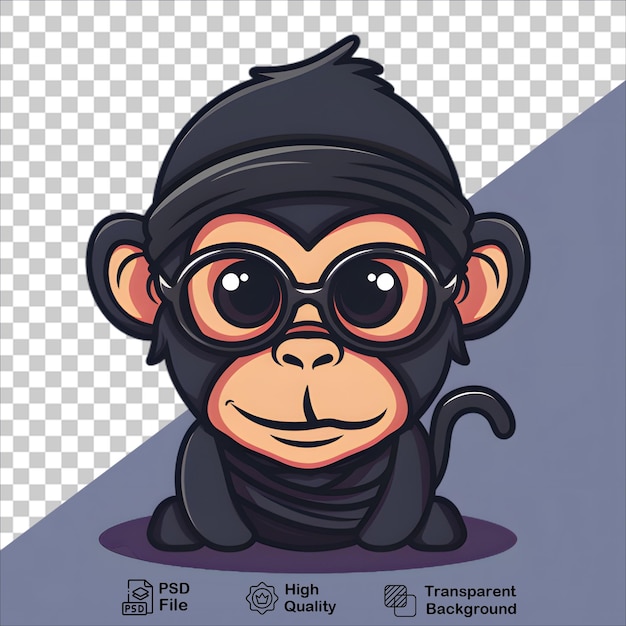 a picture of a gorilla wearing glasses and a hat that says  chimpan