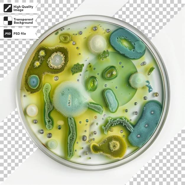 a picture of a green and yellow bacteria