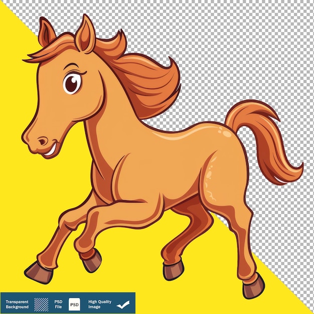 a picture of a horse with a yellow background with a picture of a horse running