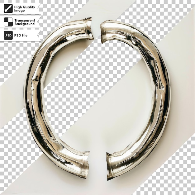 PSD a picture of a horseshoe with a black and white background