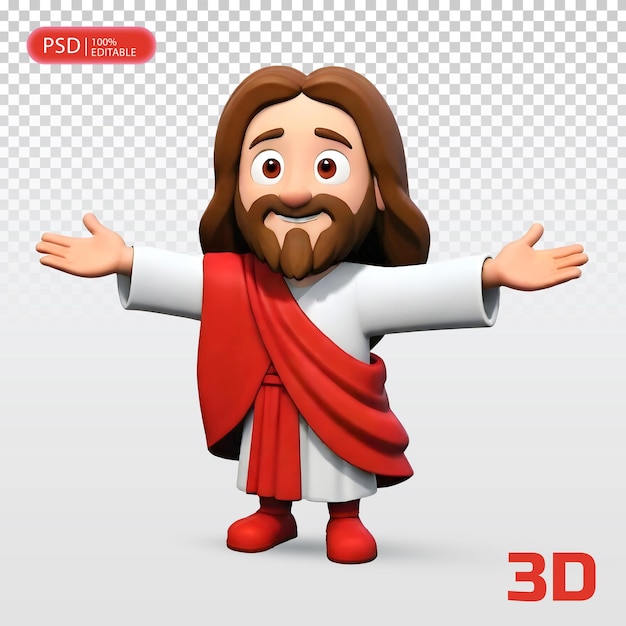 a picture of jesus with his arms open and a picture of him 3D