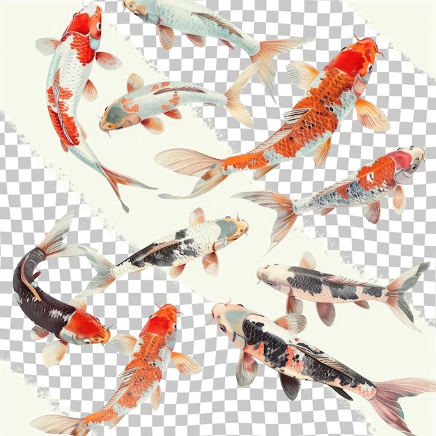 PSD a picture of koi fish and other koi fish