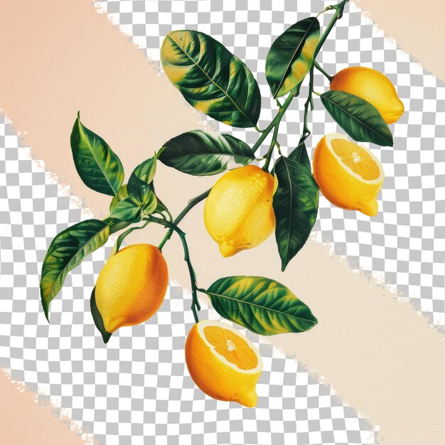 PSD a picture of a lemon tree with a lemon on it