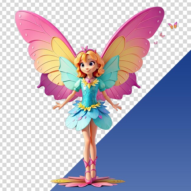 PSD a picture of a little fairy with a butterfly on its back