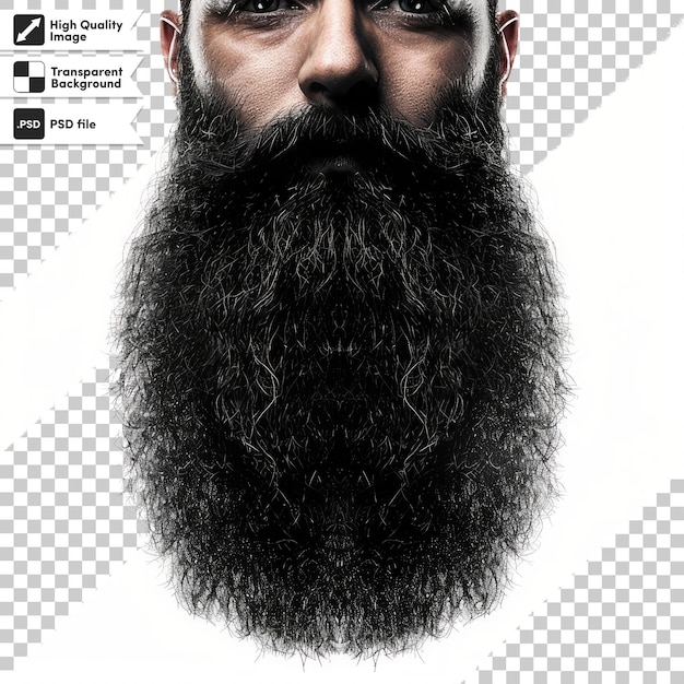 PSD a picture of a man with a beard and a black beard