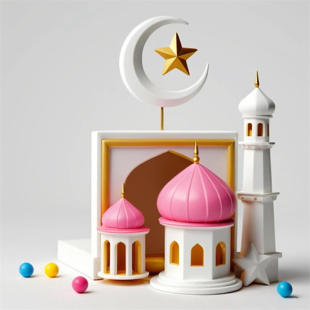 a picture of a mosque with a gold star on it