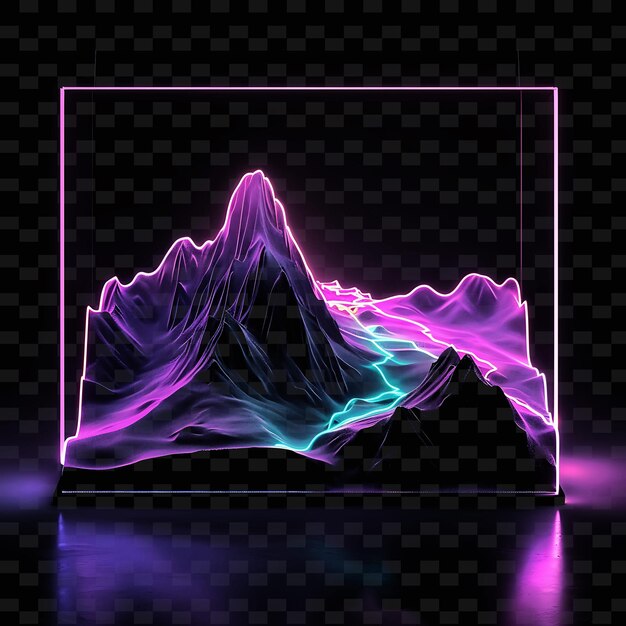 PSD a picture of a mountain with a purple and green color