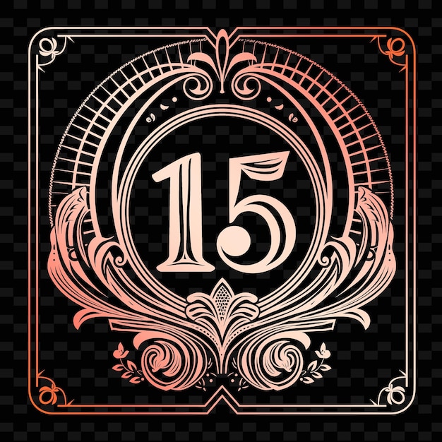 a picture of the number 15 is on a black background