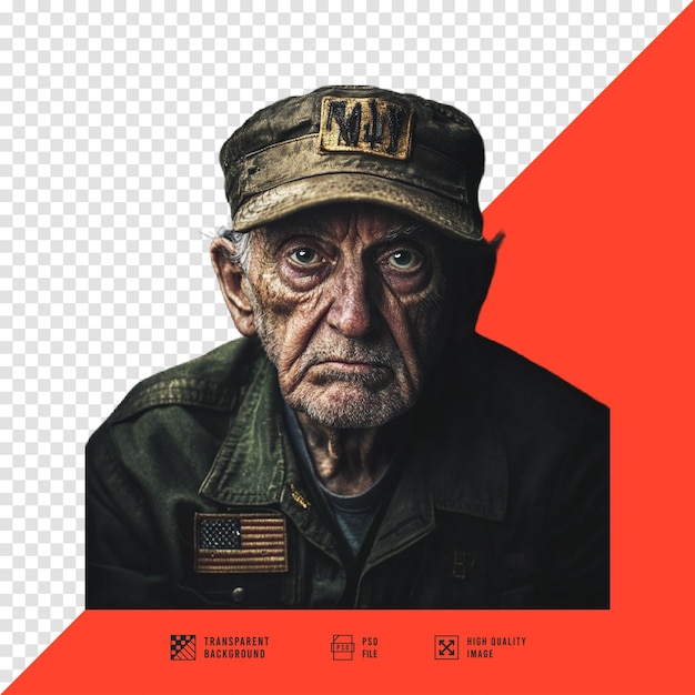 a picture of an old man with a hat and the words u s army on it