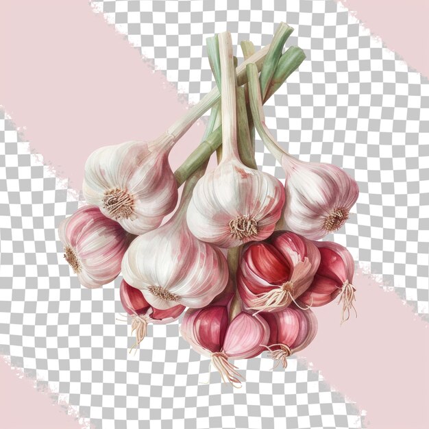 PSD a picture of onions with a pink background and a white x on the bottom