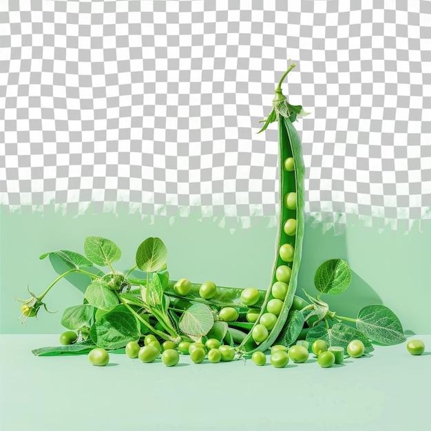 PSD a picture of peas and a green pea