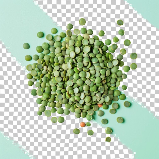 a picture of peas and a picture of a green seed