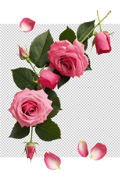 PSD a picture of a pink rose with the letter a on it