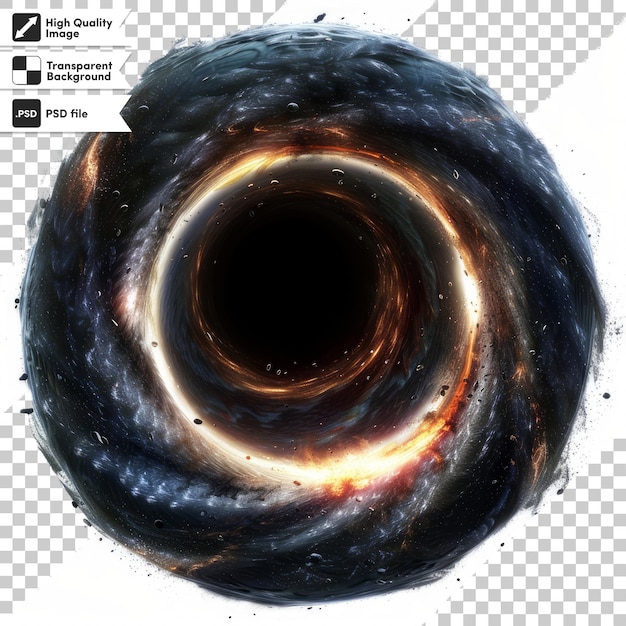 a picture of a planet and a black hole in the middle