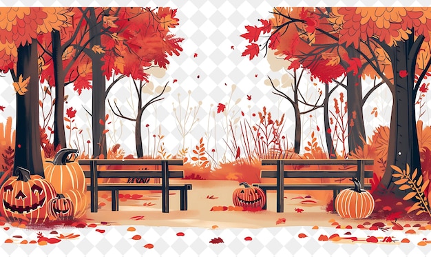 a picture of a pumpkin and a bench with a pumpkin on it