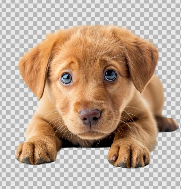 PSD a picture of a puppy on isolated transparent background