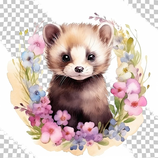 a picture of a raccoon that has a cute face.