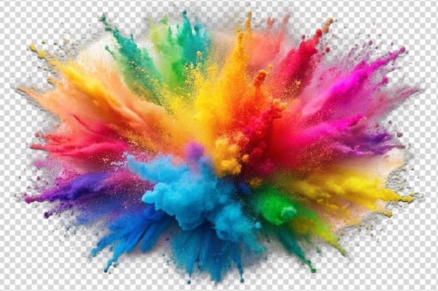 a picture of a rainbow colored splash of paint with a blue and yellow colors