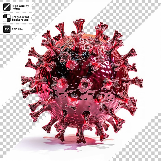 a picture of a red and pink colored virus