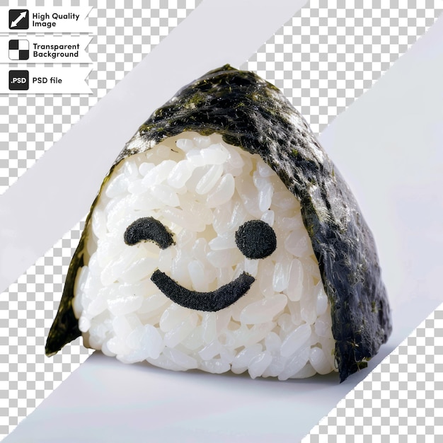 PSD a picture of a rice with a smiley face on it