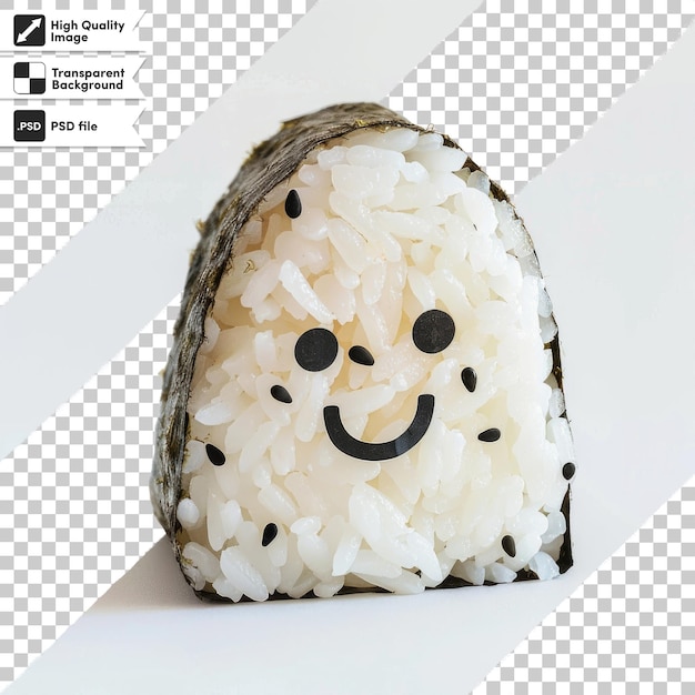 a picture of a rice with a smiley face on it