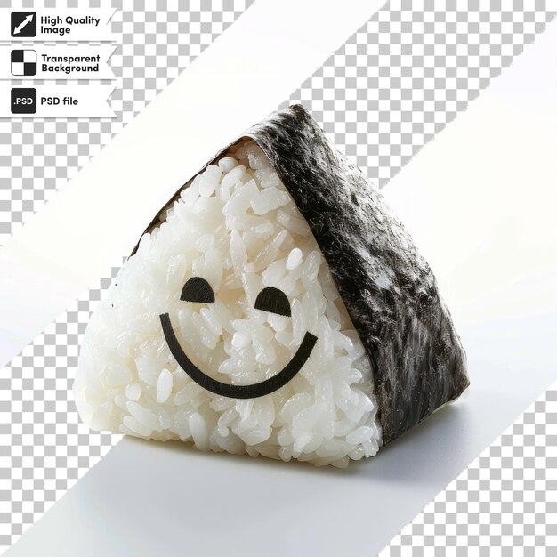 PSD a picture of a rice with a smiley face on it