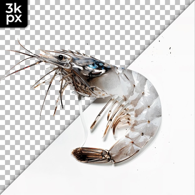 PSD a picture of a shrimp with the letters x - p and x