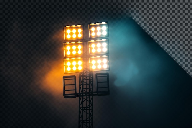 a picture of a stadium with a light on it