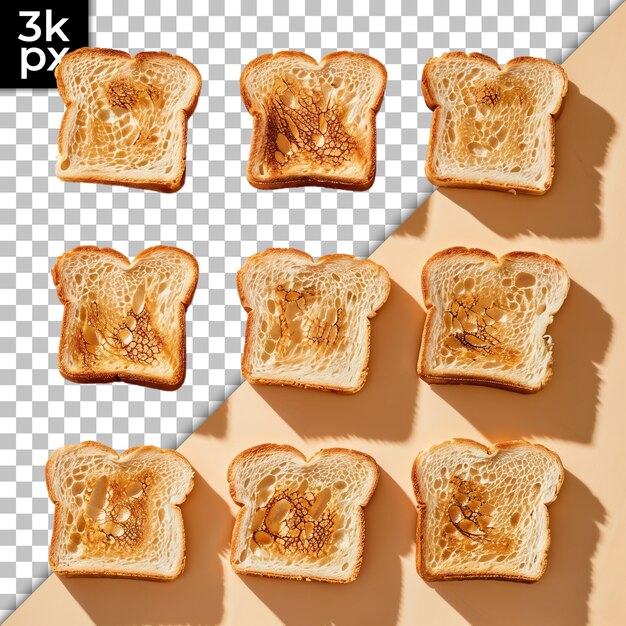 PSD a picture of toasted bread with the bottom half of the picture