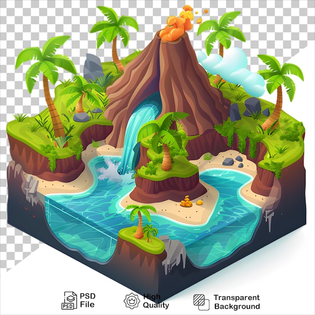 a picture of a tropical island with palm trees on it