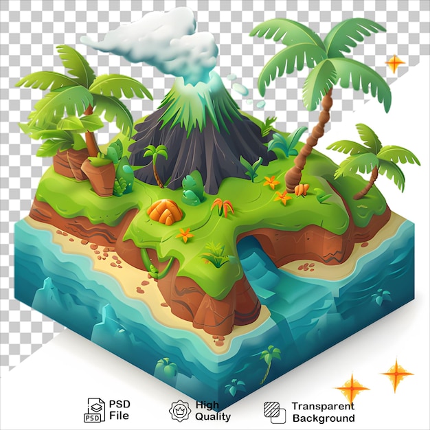 a picture of a tropical island with palm trees on it