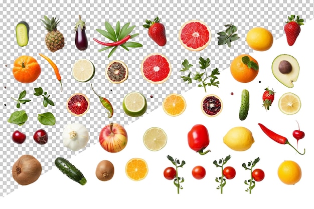 a picture of a variety of fruits and vegetables