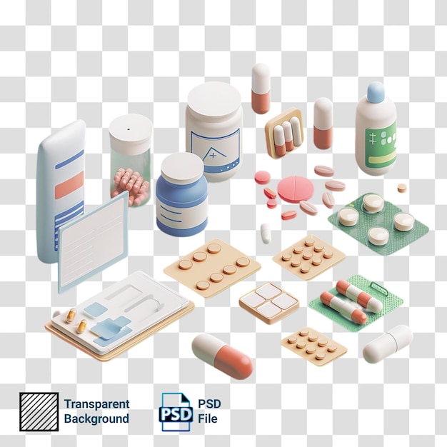 PSD a picture of a variety of pills including medicine and medicine