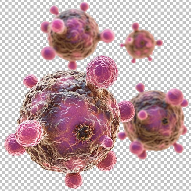 PSD a picture of a virus and the virus on transparent background png