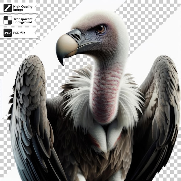 PSD a picture of a vulture with a picture of a bird on it