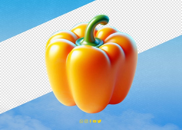 a picture of a yellow bell pepper with the word quot im on it quot