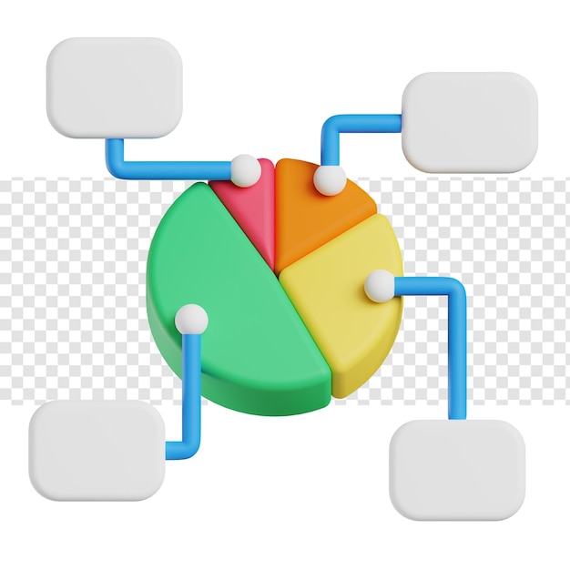 PSD pie chart 3d icon