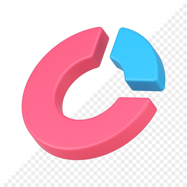 Pie chart 3d icon