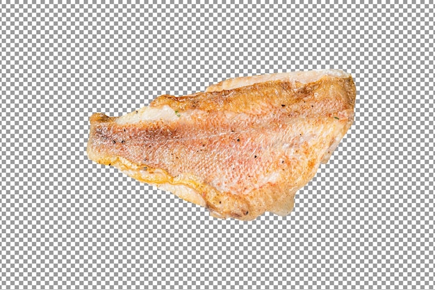 A piece of fish on a transparent background