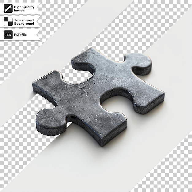 PSD a piece of metal with the word puzzle on it